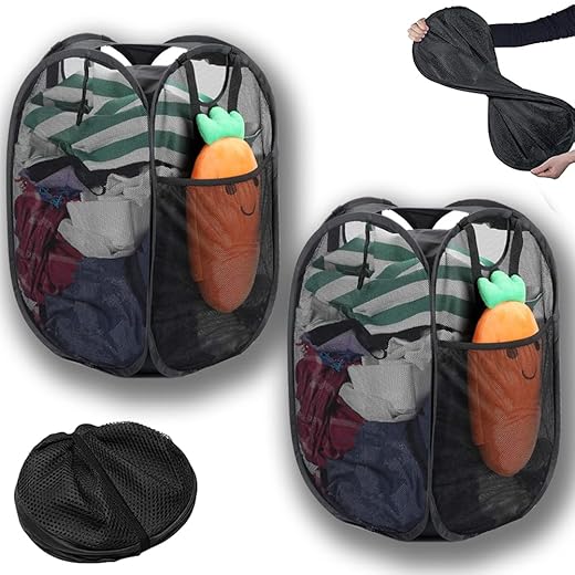 Foldable Mesh Laundry Hampers (2-Pack)