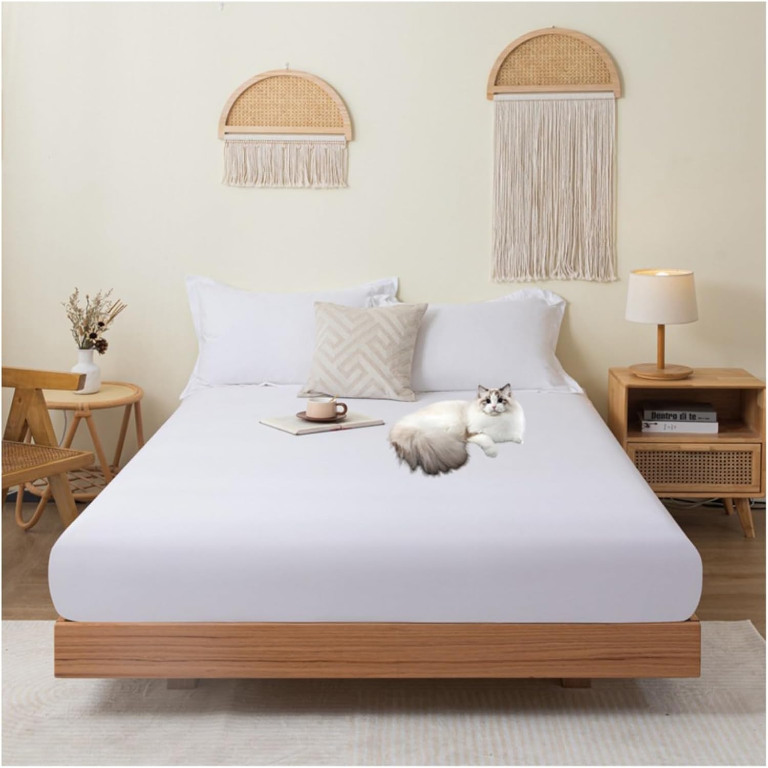 Cotton Mattress Cover Fully Total Encasement Waterproof Mattress