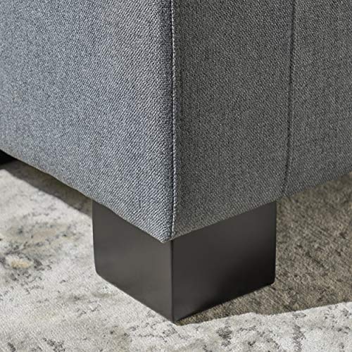 Christopher Knight Home Guernsey Fabric Storage Ottoman, Charcoal 20x50.25x16.75 inches by GDFStudio - Image 8