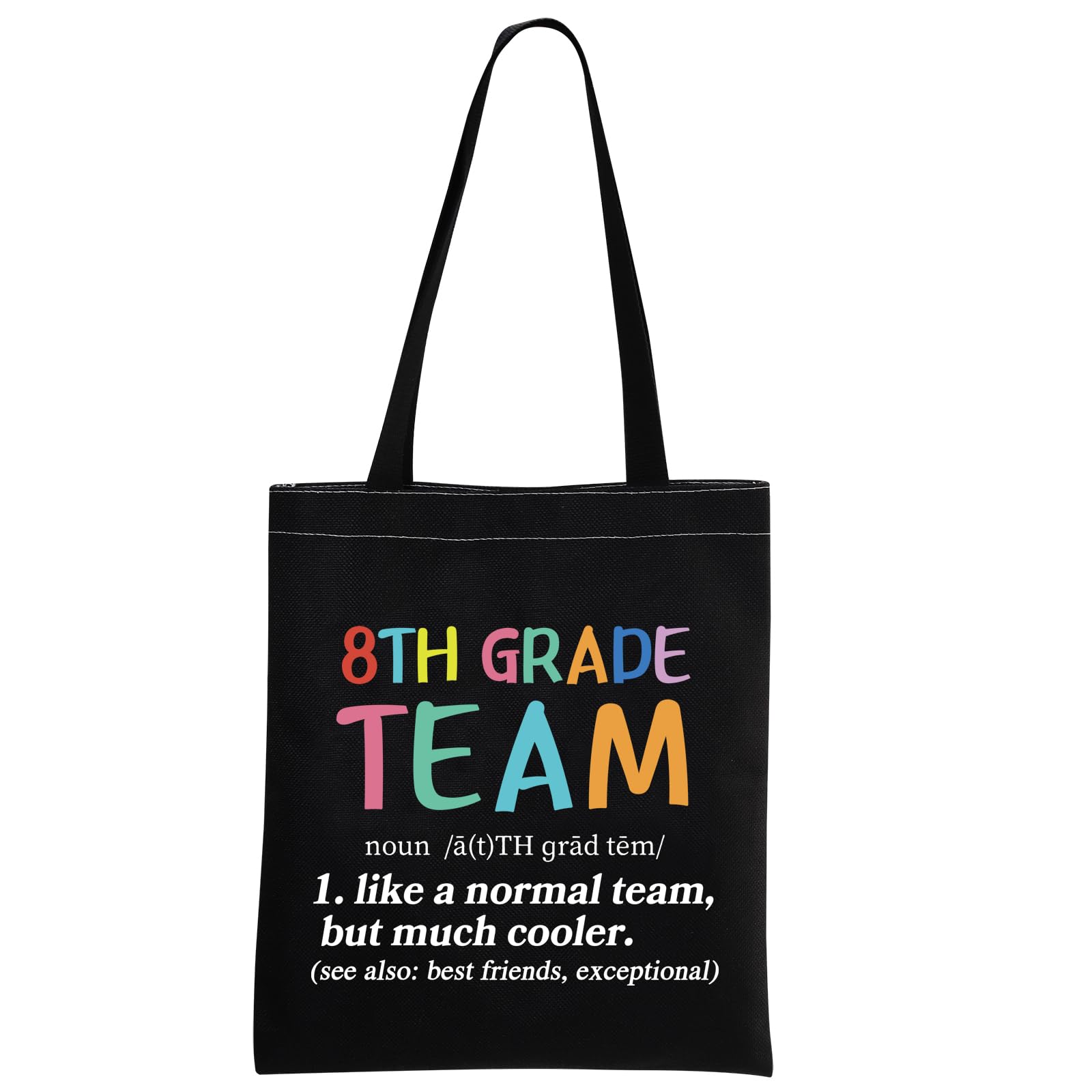 MNIGIU Teacher Tote Bag for Eighth Grade Teacher 8th Grade Teacher Gift 8th Grade Team Squad Crew Tribe Gift