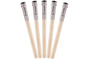 GTHER 5-Piece Wooden Pencil Extender: Adjustable Art Pencil Lengthener