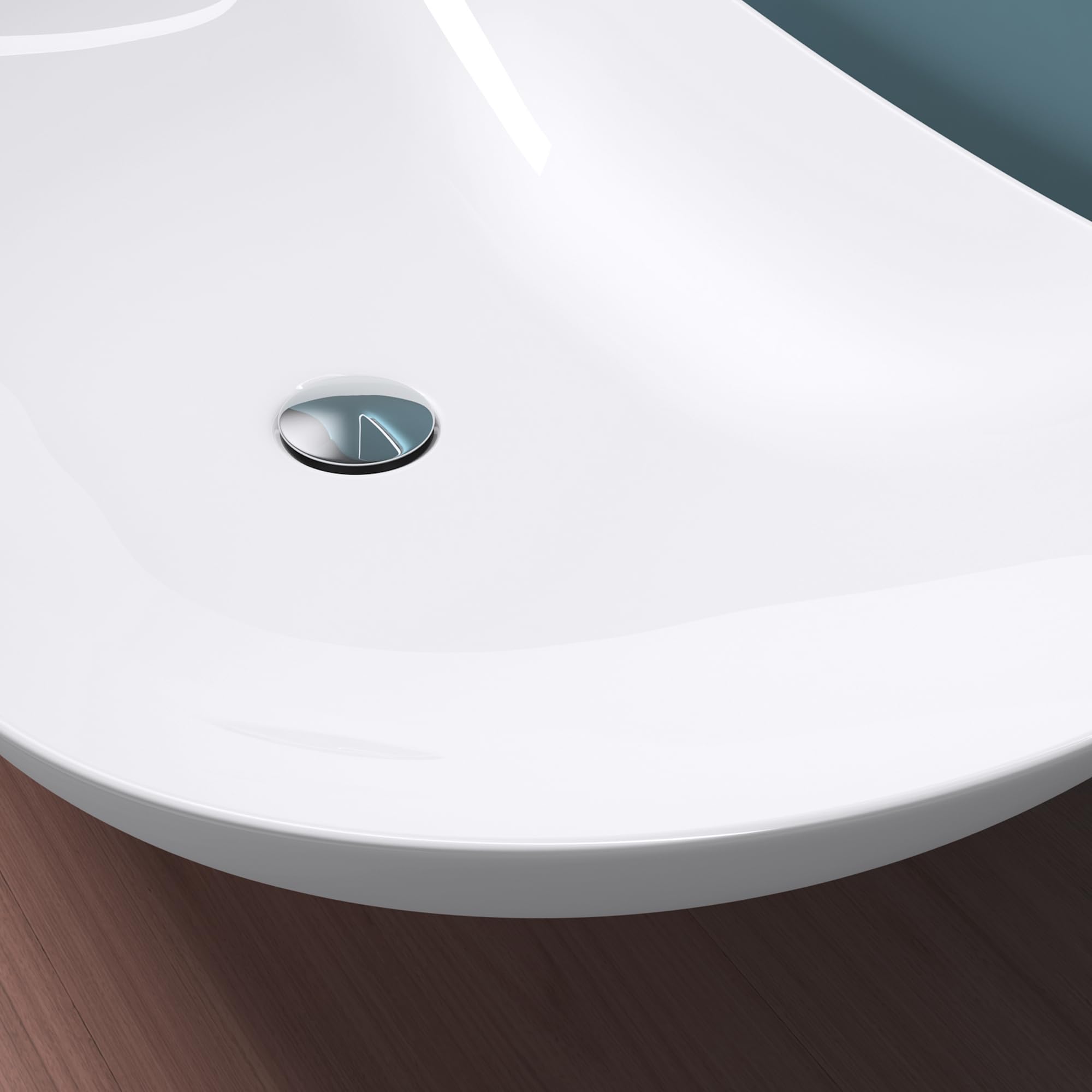 Mai & Mai Lavabo da Appoggio 63x36,5x14cm Bianco lucido, Brüssel858