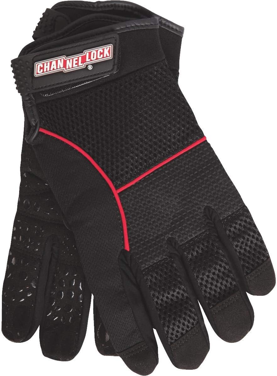 Channellock Work Gloves 760515 - Pro Grip, Reusable, Faux Leather - Medium