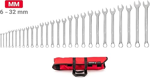 Vista 28 de TEKTON WCB94101 - Juego de llaves combinadas con bolsa, 11 piezas (1/4 a 3/4 pulgadas)