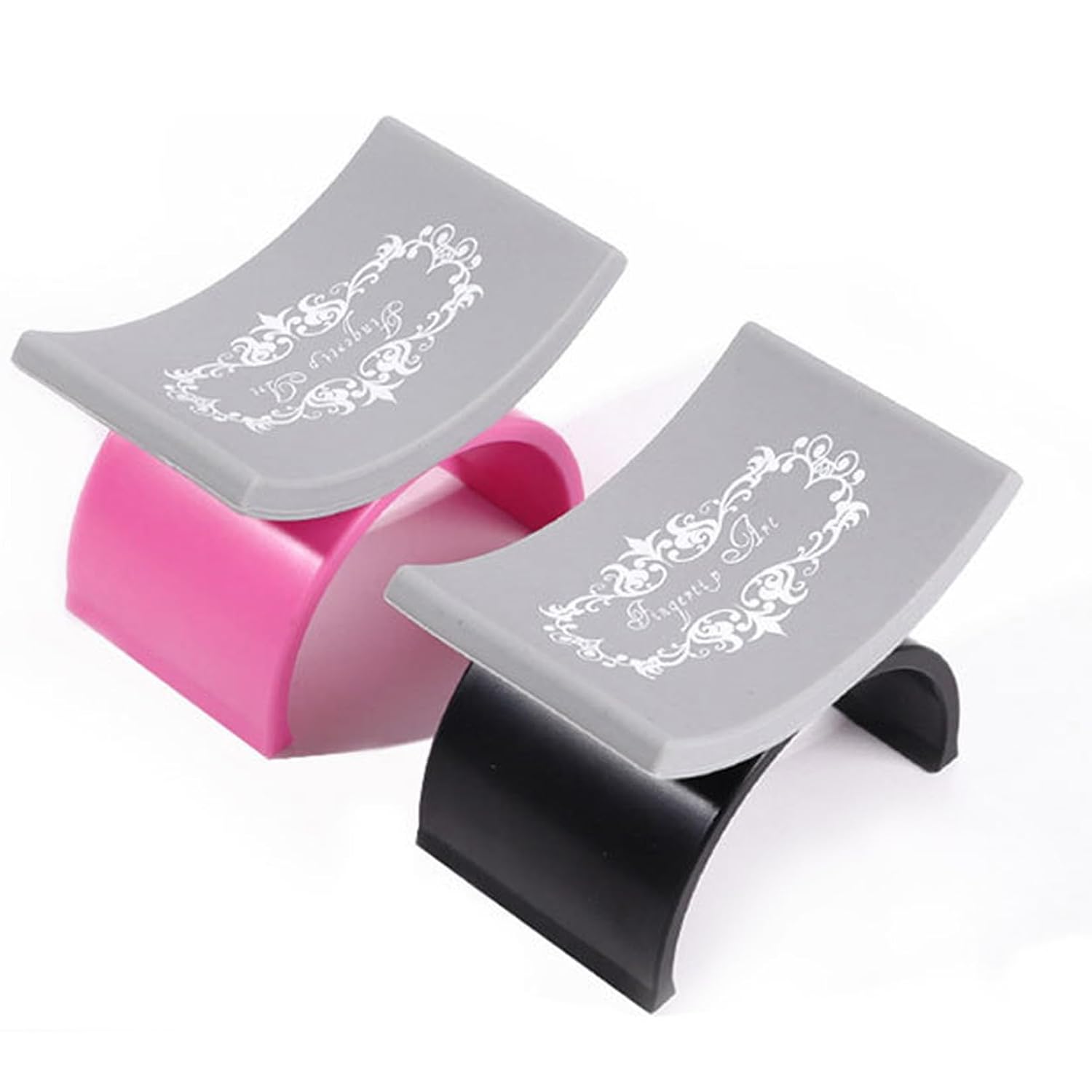 2Pcs Nail Arm Rest, U Shape Cushion Non-Slip Manicure Hand Rest Detachable Washable Professional Nail Hand Pillow for Beauty Salons, Home DIY...