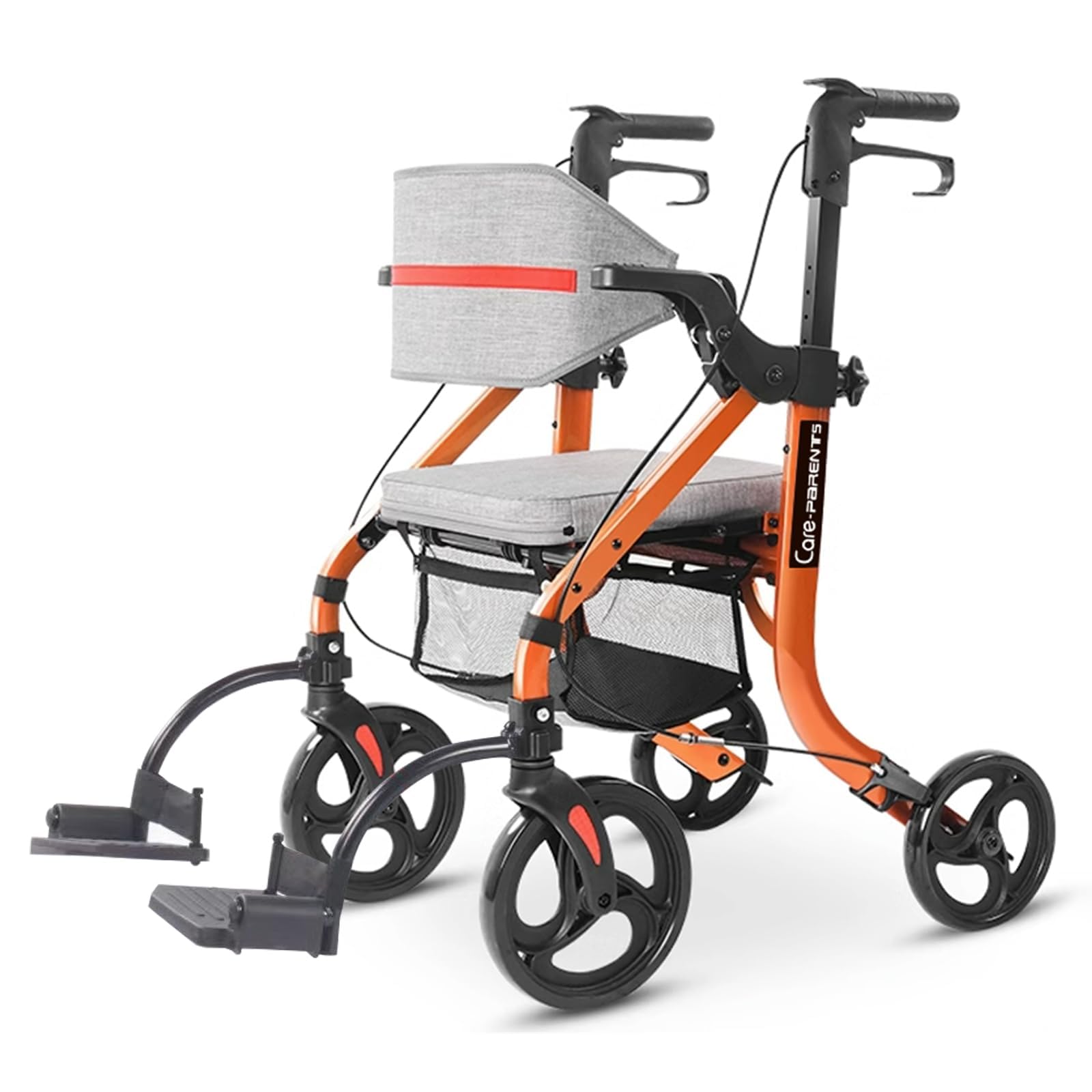 Amazon | Care-Parents 歩行器 車椅子 兼用 四輪歩行車 シルバー