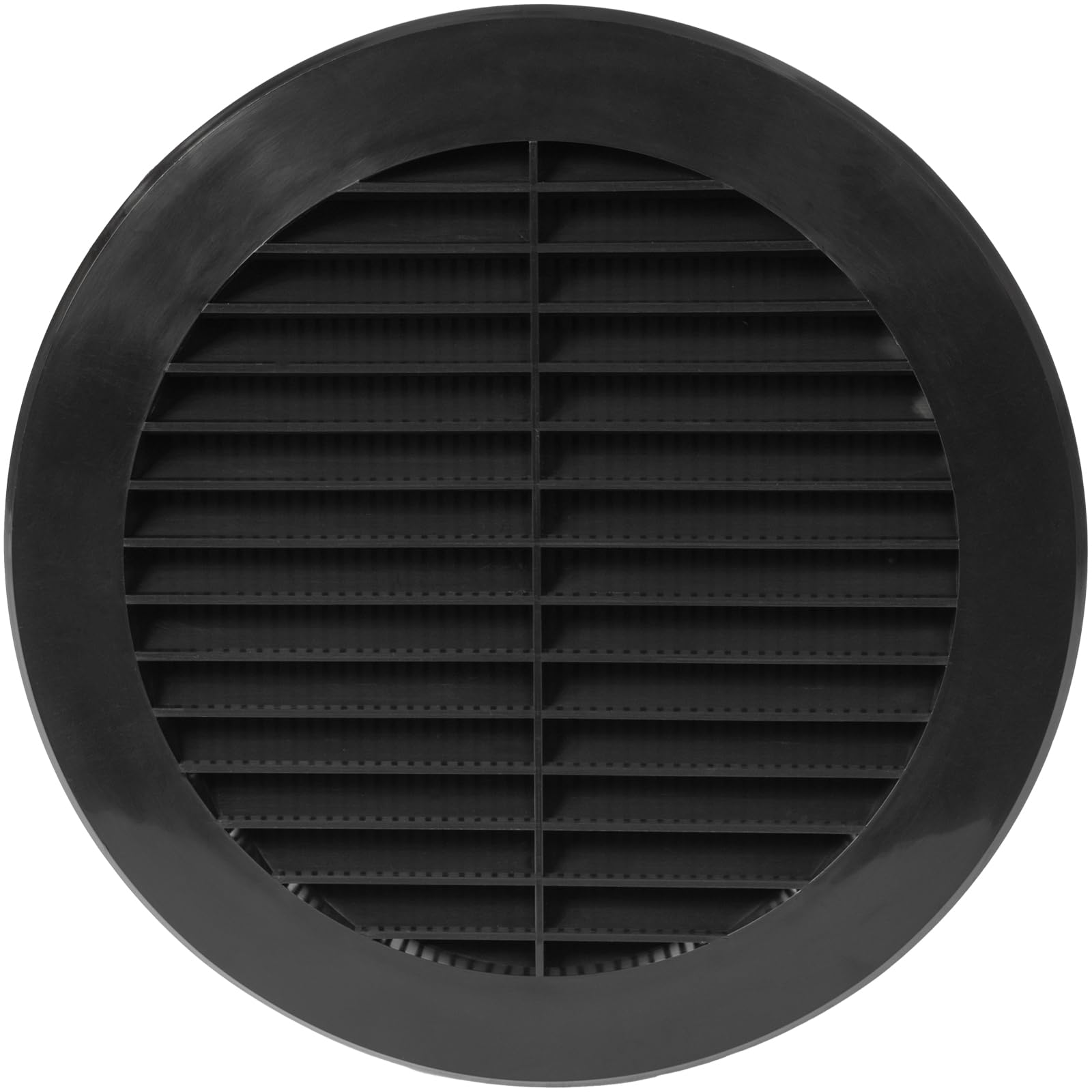 6'' Inch / 150 mm Plastic Vent Cover Black, Round Soffit Vent, Exhaust Ventilation Louver, Air Inlet Grille Cover