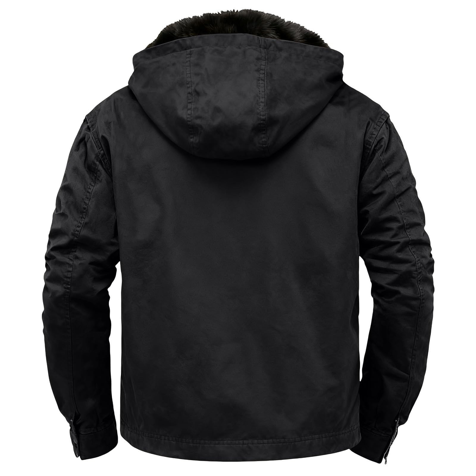 Warme Winterjacke, große Größen, Fleecejacke mit Kapuze und Reißverschluss,