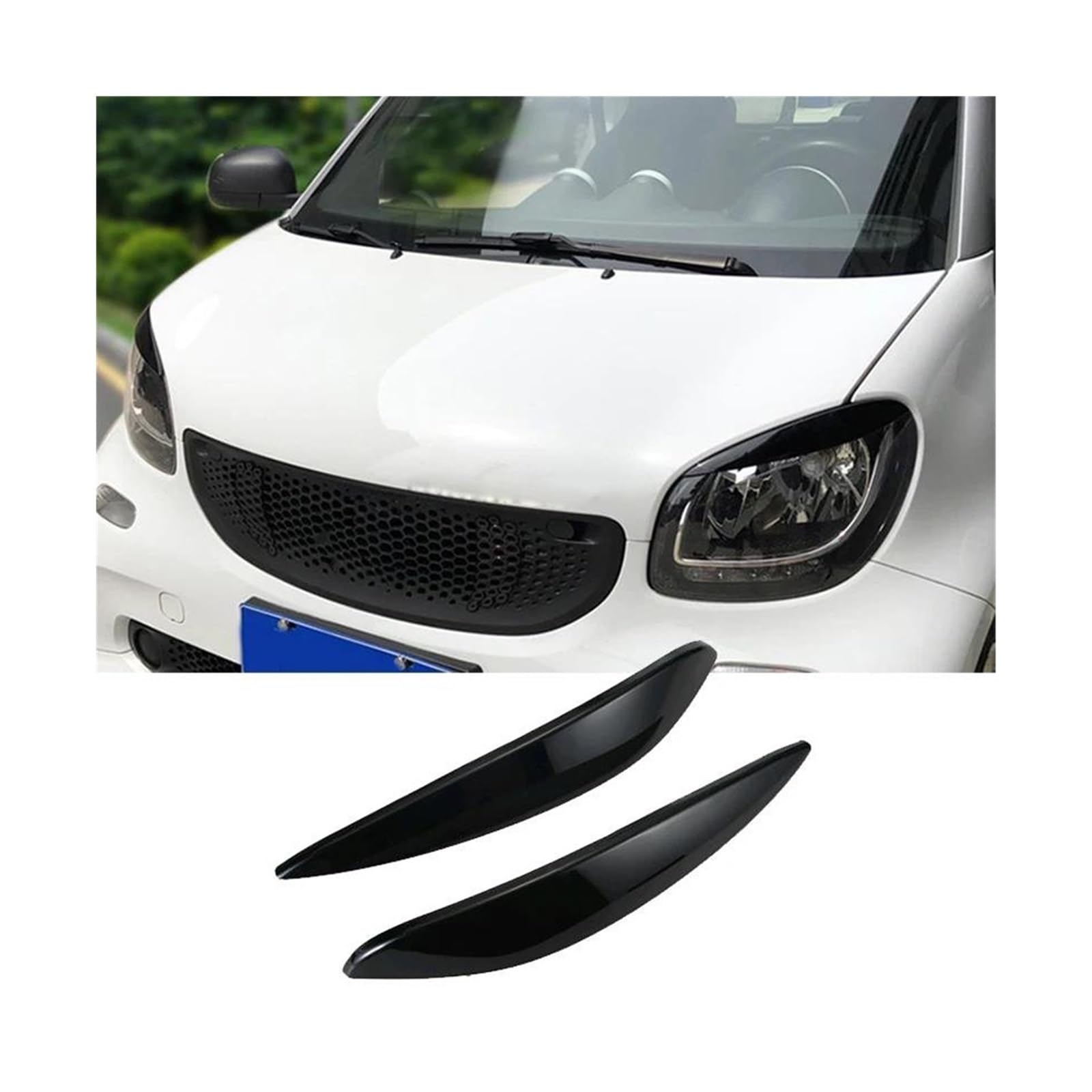 Części samochodowe do Mercedesa dla Smart dla Fortwo 453 2015-2020 klamka drzwi samochodu widok z tyłu osłona zewnętrzna dekoracja naklejka modyfikacja akcesoria zewnętrzne klamka drzwi