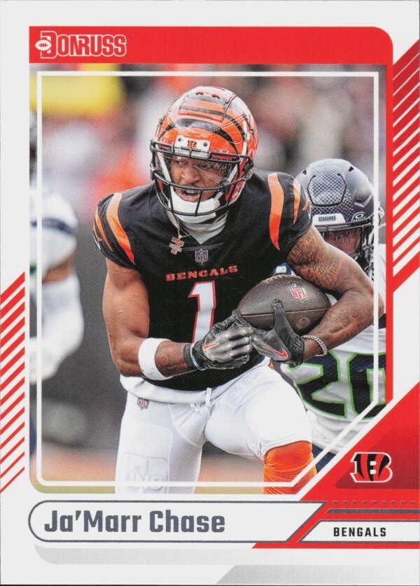 2024 DONRUSS #95 JA'MARR CHASE BENGALS FOOTBALL OFFICIAL TRADING CARD OF NFL Thumbnail