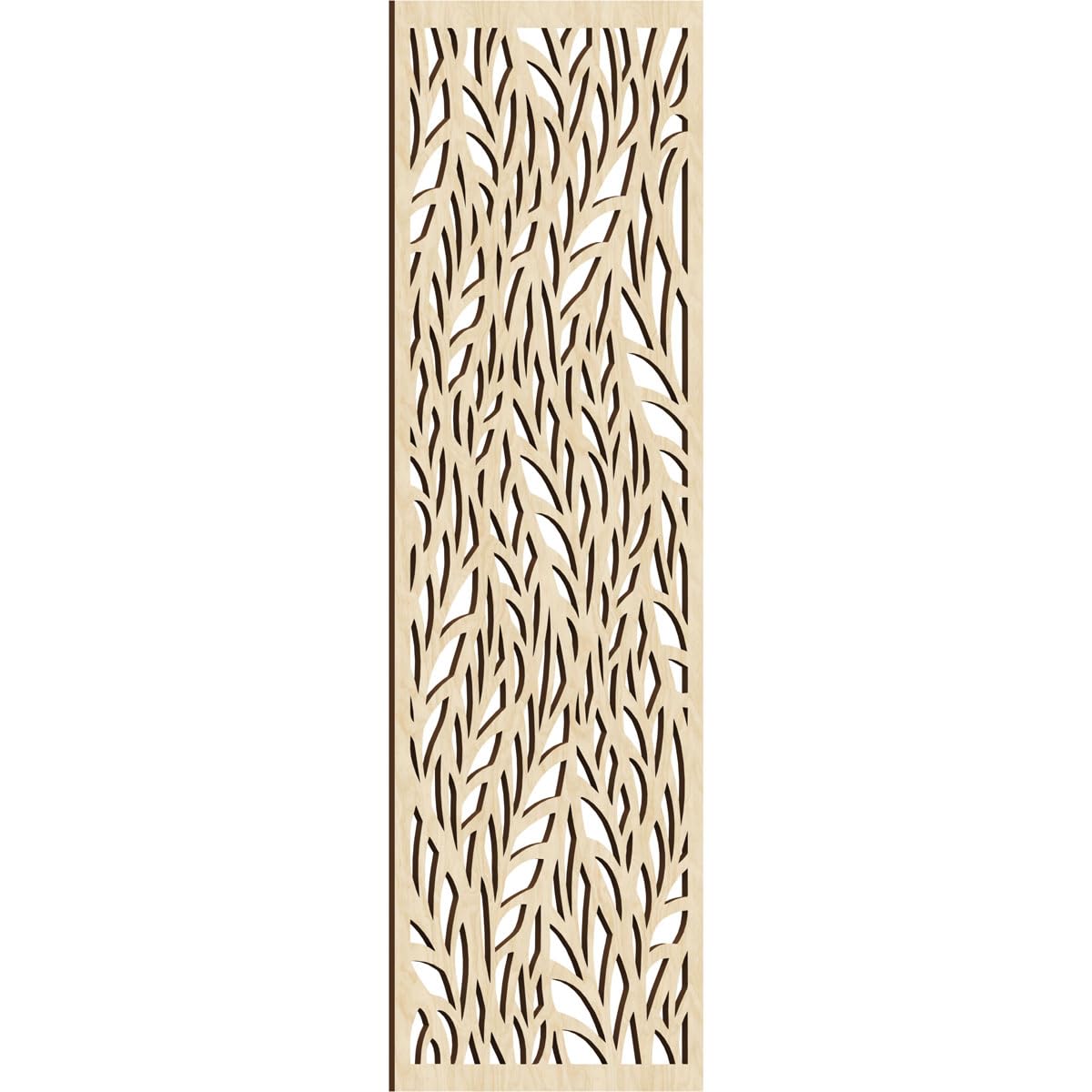 19 3/8"W x 49 3/8"H x 1/4"T Ortonville Decorative Fretwork Wood Wall Panels, Birch