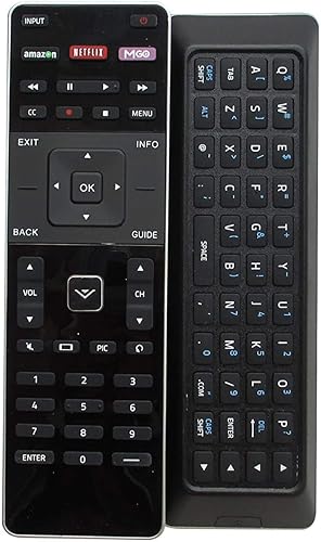 XRT500 - Control remoto de repuesto para televisores LED Vizio Smart Internet con teclado QWERTY
