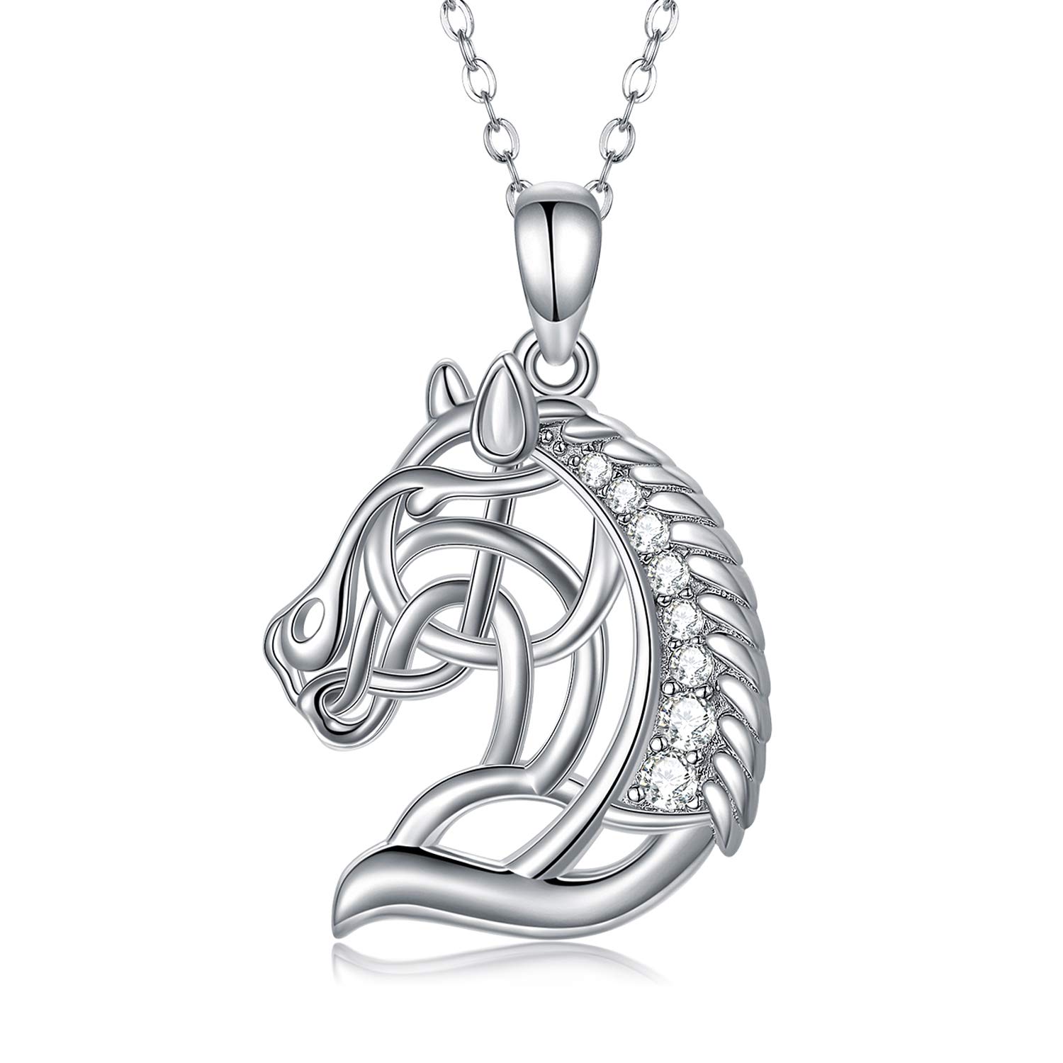 Cute Animal Necklace S925 Sterling Silver Animal Jewelry Forever Love Heart Pendant Necklace Gifts for Women Mom Birthday Mother's Day
