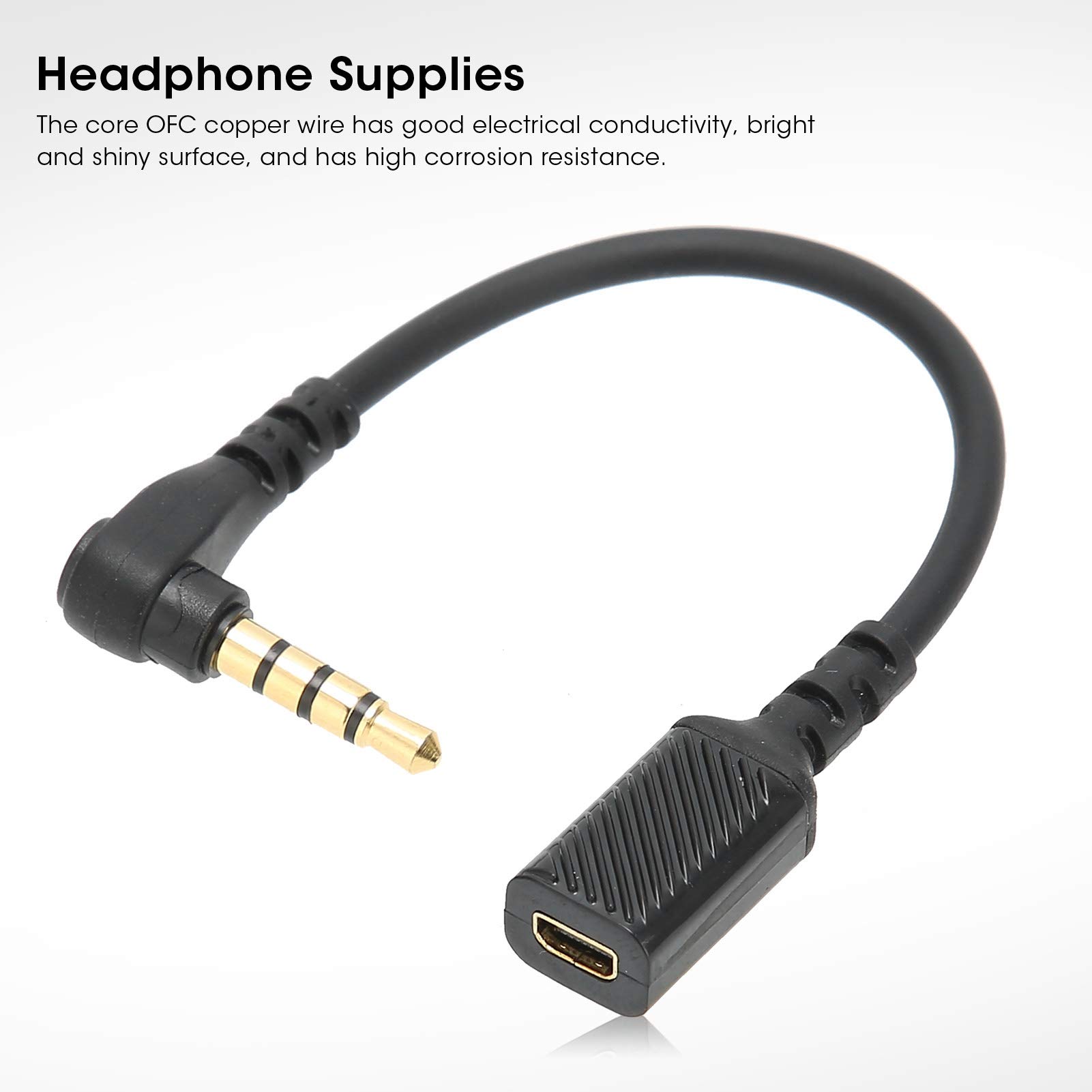 Topiky Adaptateur de câble Audio pour Casque de 12 cm / 4,7 Pouces de Longueur Bonne conductivité pour Arctis 3/5/7