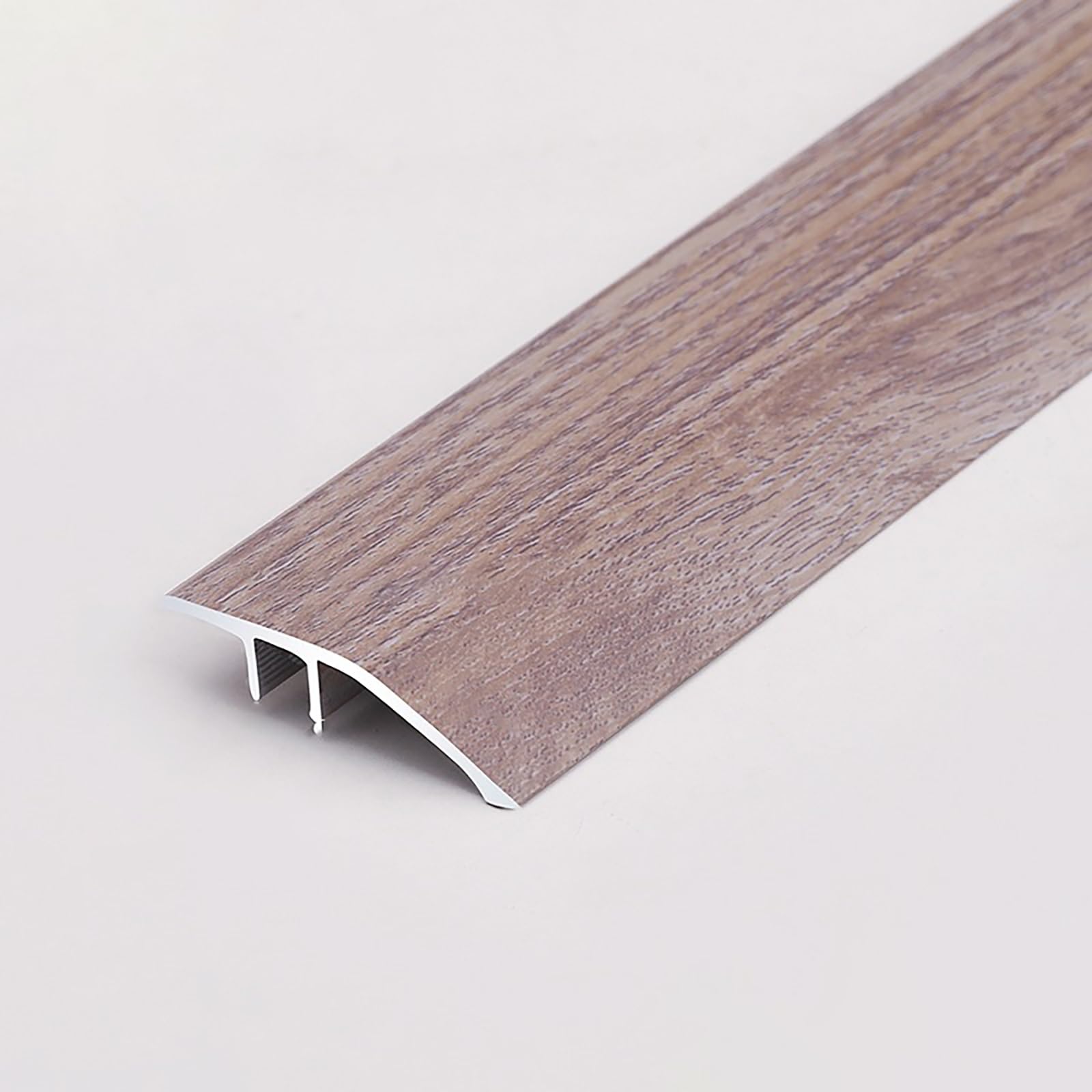 Perfil De Transición De Aluminio Anodizado 120cm (2 Piezas), Perfil De Suelo para Pavimento con Ancho De 4,3cm, Altura 1-1,5cm, Resistente Al Deslizamiento(Option 4)