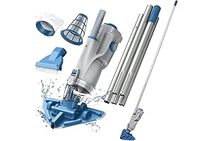 KOKIDO Ladybug Pool Vacuum - Cordless with 72” Telescoping Pole, Rechargeable Lithium-Ion...