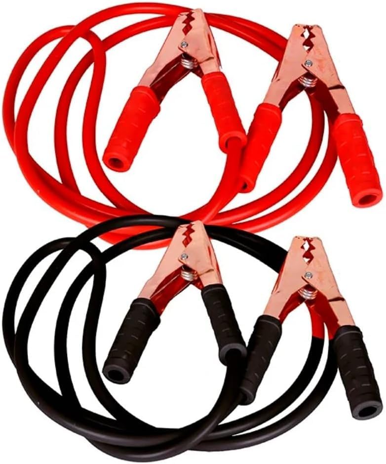 Cabo de Bateria Automotivo para Chupeta, 2,2 Metros, 800 Amperes, Vermelho e Preto, 2 Unidades