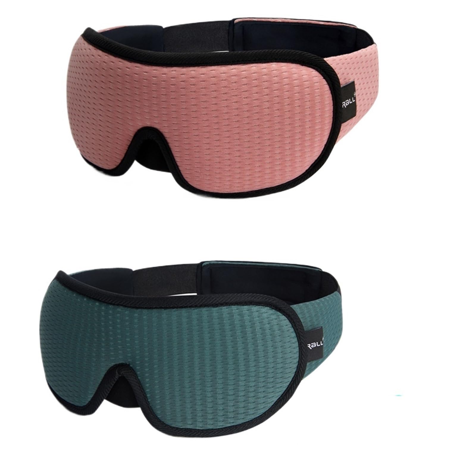 Seiden-Augenmaske 3D-Schlafmaske, die leichten Schlaf blockiert, Augenmaske, Memory-Schaum, Augenschutz, weich gepolstert, Reise-Schlafhilfe Seiden Schlafmaske(2PC-Pink and Green)
