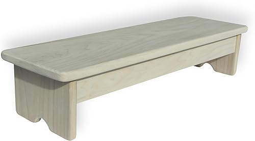 Miniatura 2 de Taburete de pie de noche de 6 pulgadas de alto (fabricado en los Estados Unidos) (sin terminar) Unfinished,Mancha de arce,Roble,Mancha de nogal