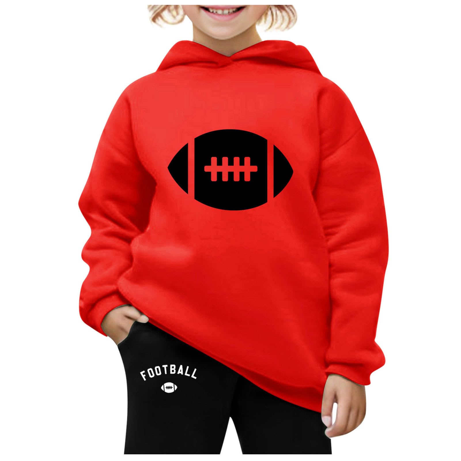 Set felpa con cappuccio per bambino, felpa e pantaloni della tuta, due pezzi, caldo e comodo