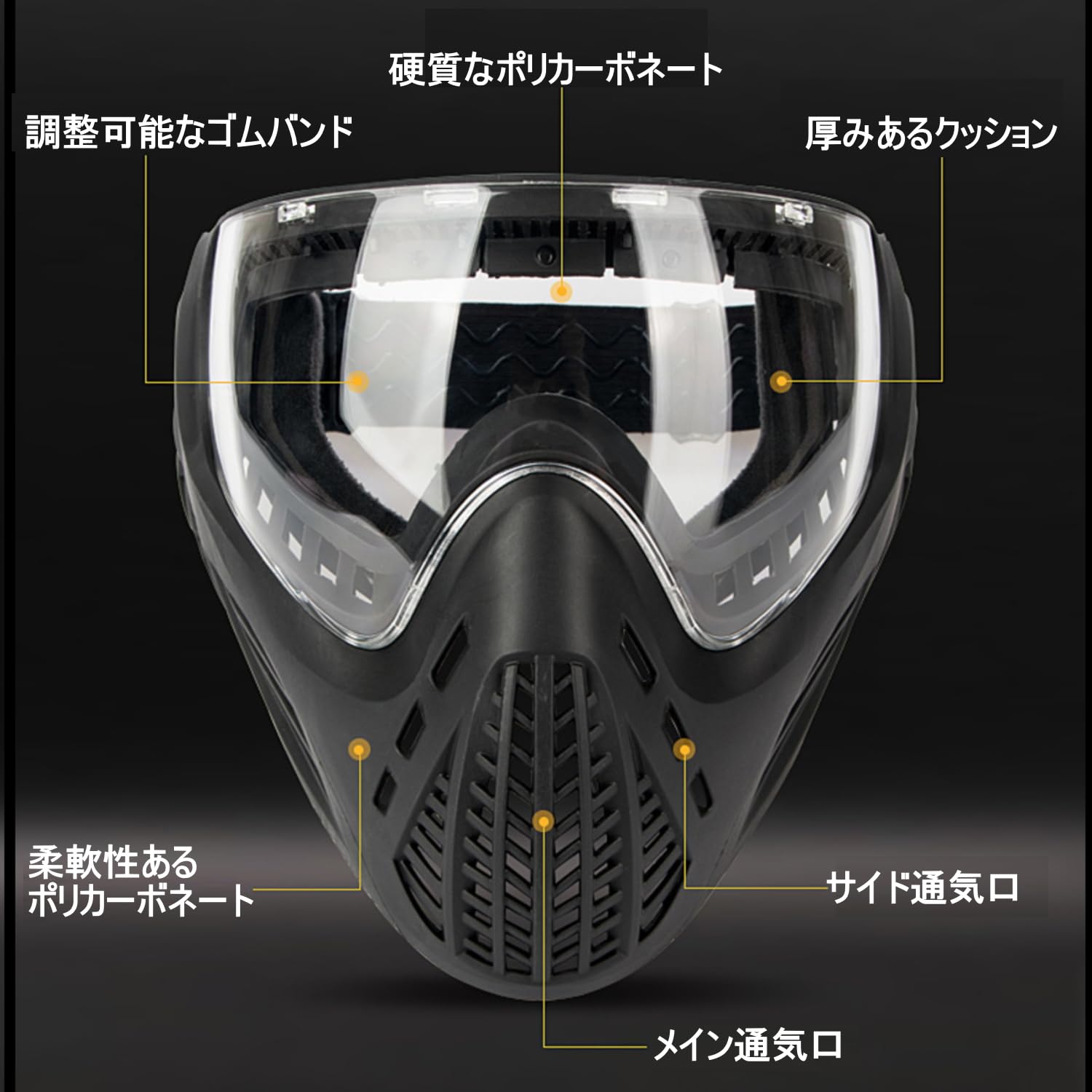 Amazon.co.jp: (Sabsta) フルフェイスマスク サバゲー 耳まで ゴーグル