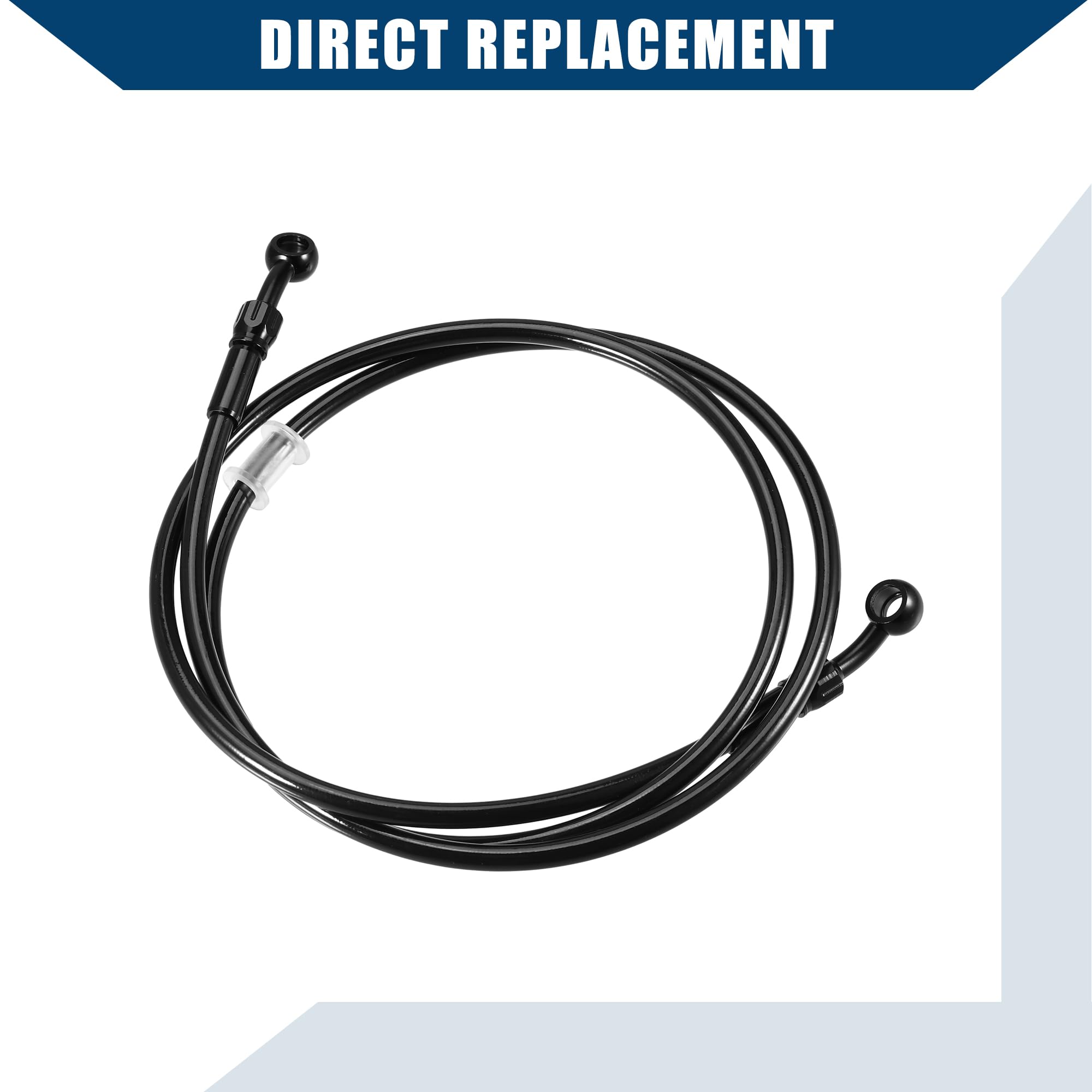 Tuyau De Frein Hydraulique 1pc Pour Moto Quad Motocross | Acier Inoxydable, Nylon, Diamètre Intérieur 10mm, Angles 28° et 90°, Longueur 150cm, Pour Réparation Freins Hydrauliques