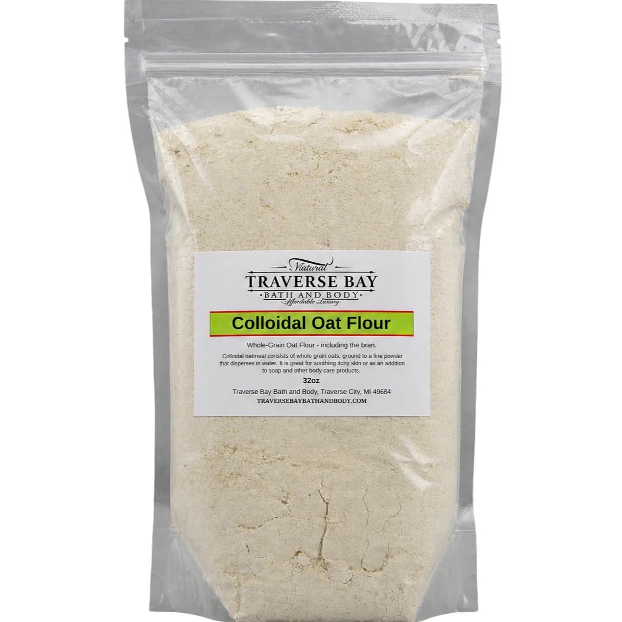 Colloidal Oatmeal Oat Flour, 32 oz Fine Ground for Soap Making