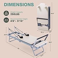 Vista 2 de ARKANTOS Máquina reformadora de pilates plegable, equipo de pilates reformador para entrenamiento de gimnasio y uso doméstico, adecuado