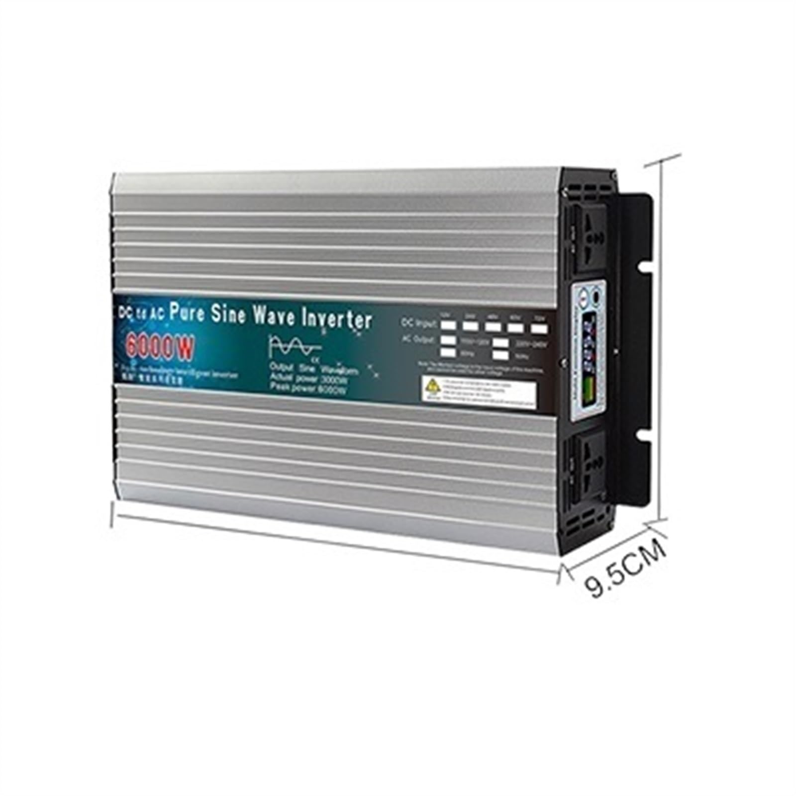 CUDTAPI Pure Sine Wave Inverter 12V 24V To AC 110/220 6000W 8000W Voltage Transformer Power Converter Solar Inverter Home(6000W,Onecolor)