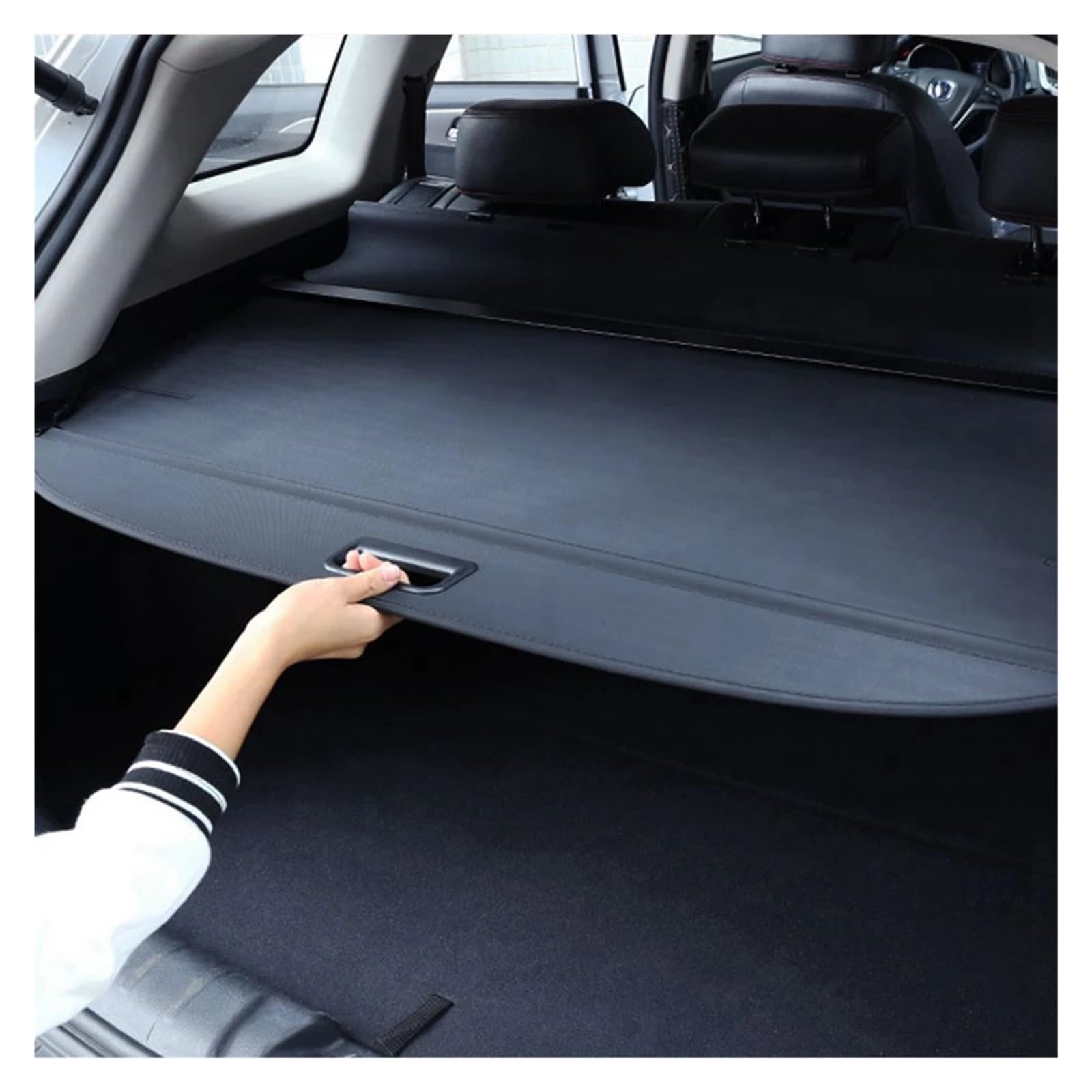 NEGRO Car Trunk Retractable Interior Cargo Cover,Fit For Hyundai, Tucson 2015-2020 Cover Luggage Carrier Curtain Black Cover Luggage Carrier Curtain Black wysuwana ścianka działowa bagażnika