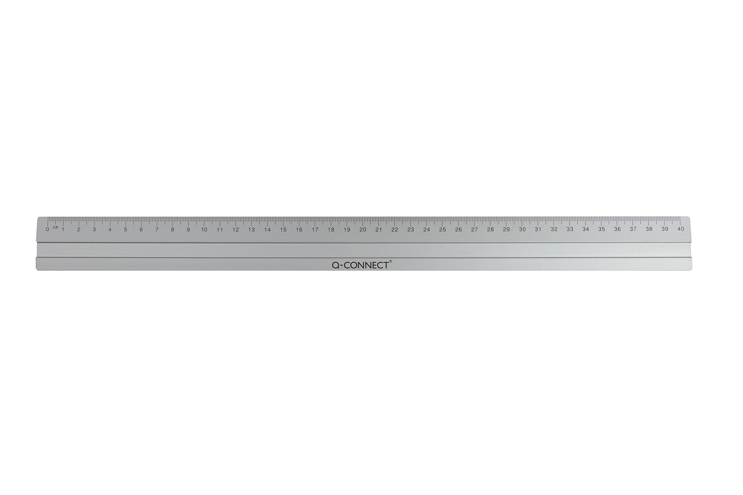 Q-Connect KF03679 Lineal Alu - 40 cm, silber