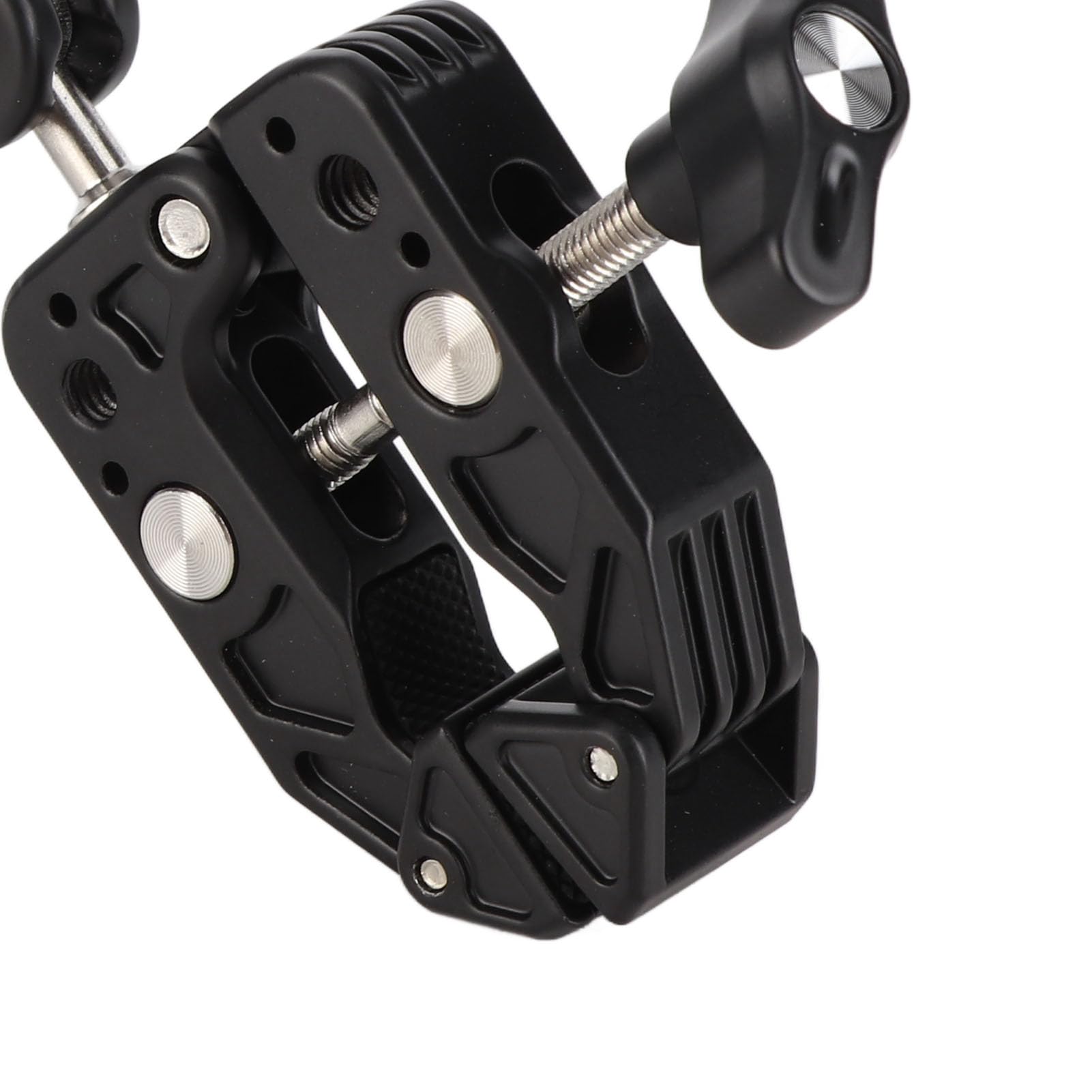 Podwójna kamera Super Clamp z interfejsem 1/4 3/8 cala, zimne buty, podwójny zacisk aparatu, 360 stopni, używany do uchwytu lampy studyjnej, reflektora, wieszaka fotograficznego i poprzeczki