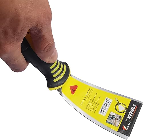 Miniatura 6 de Paquete de 6 espátulas de masilla de 2 pulgadas, cuchillos de masilla con mango ergonómico de plástico para pegar pintura, pared, piso, azulejos,