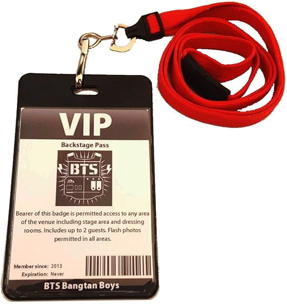 Amazon Com Bts Bangtan Boys Novelty Vip Backstage Concert Pass Id Badge Two Sided Office Products