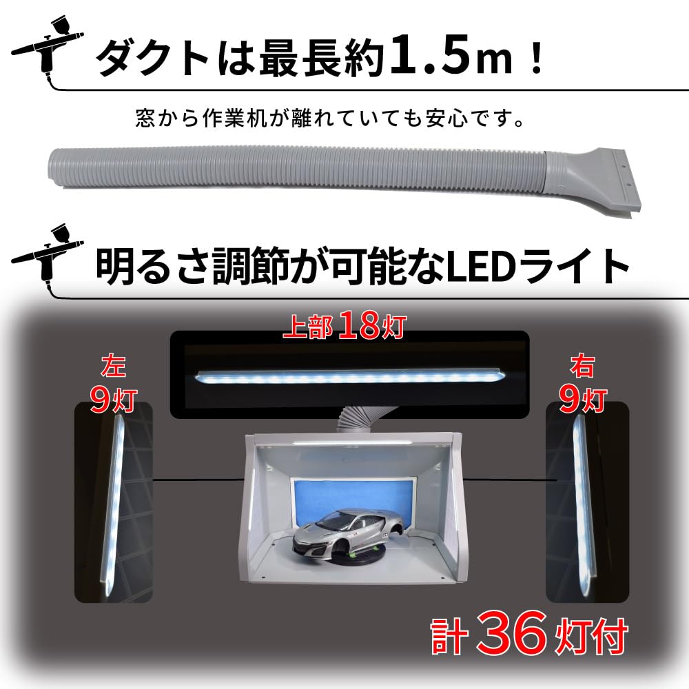 Amazon.co.jp: THANKO LEDライト付パワフルファン塗装ブース