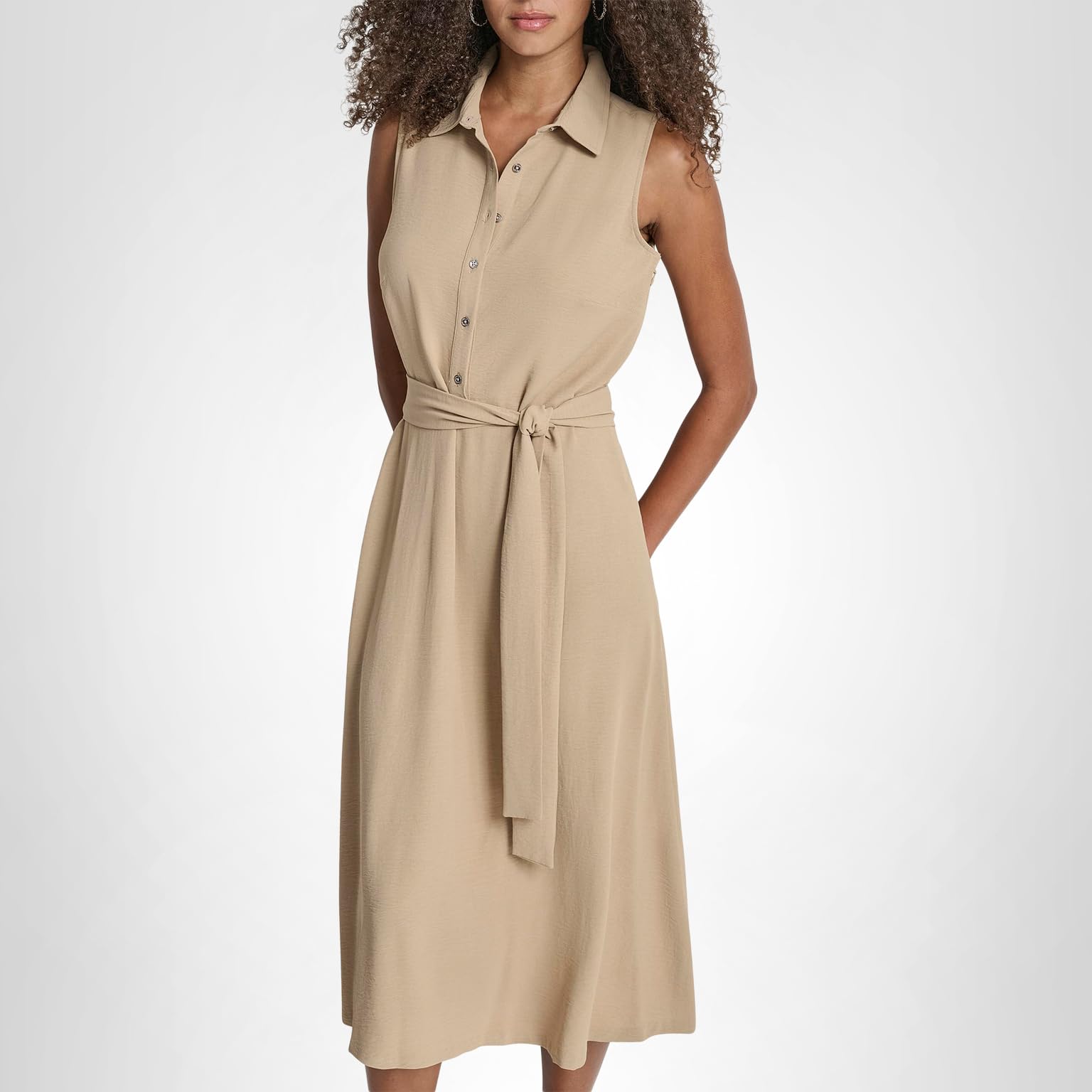 jennifer lopez brown dress Sleeveless Asymmetric Ruched Dress