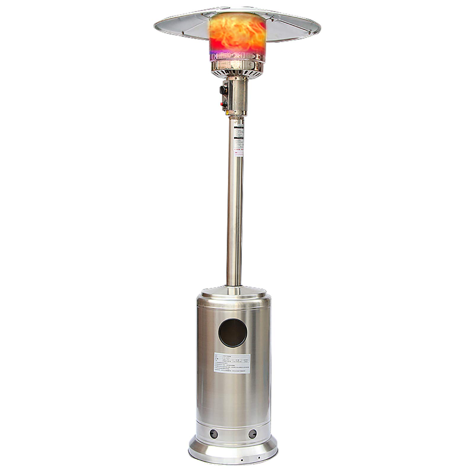 fungo riscaldante per esterno Riscaldatore Per Patio Esterno, Riscaldatore A Propano Commerciale Portatile 45000BTU, 88 Pollici Da Pavimento Con Ruota Per Matrimoni In Giardino, Feste