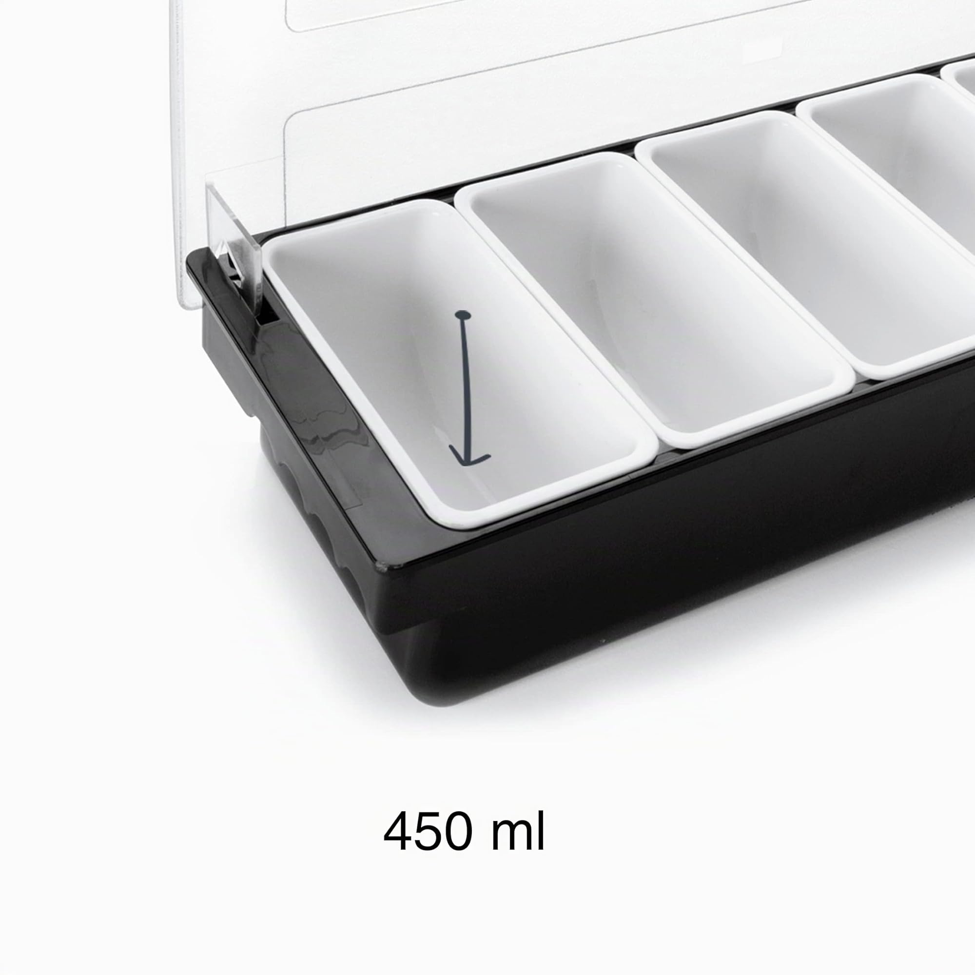 LACOR 61136 Contenedor Alimentos, Plateado, 6 Cavidades (450 ml)