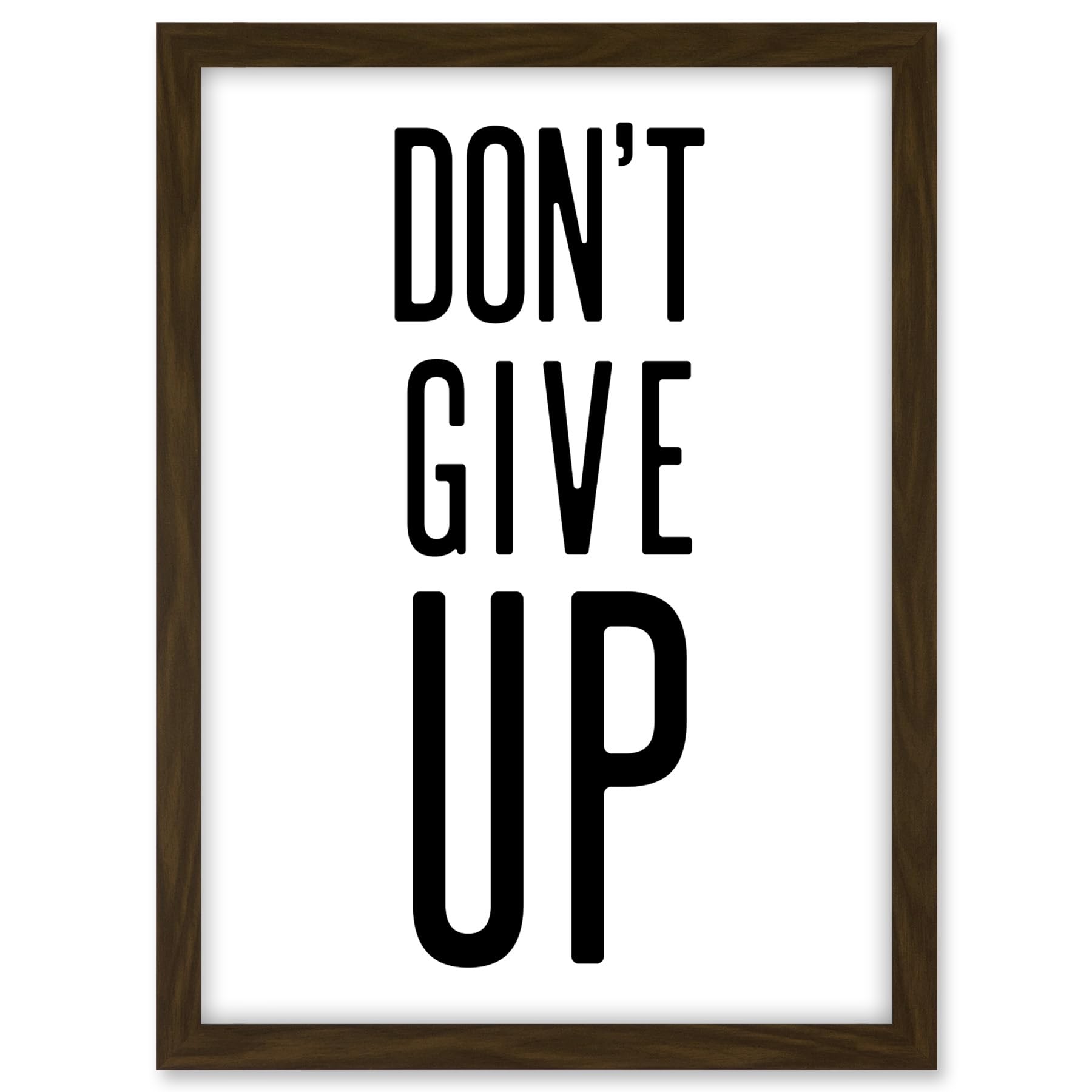Artery8 Exercise Inspiration Don't Give Up Exercise Work Out Motivation Gym Aesthetic Artwork Framed A3 Wall Art Print