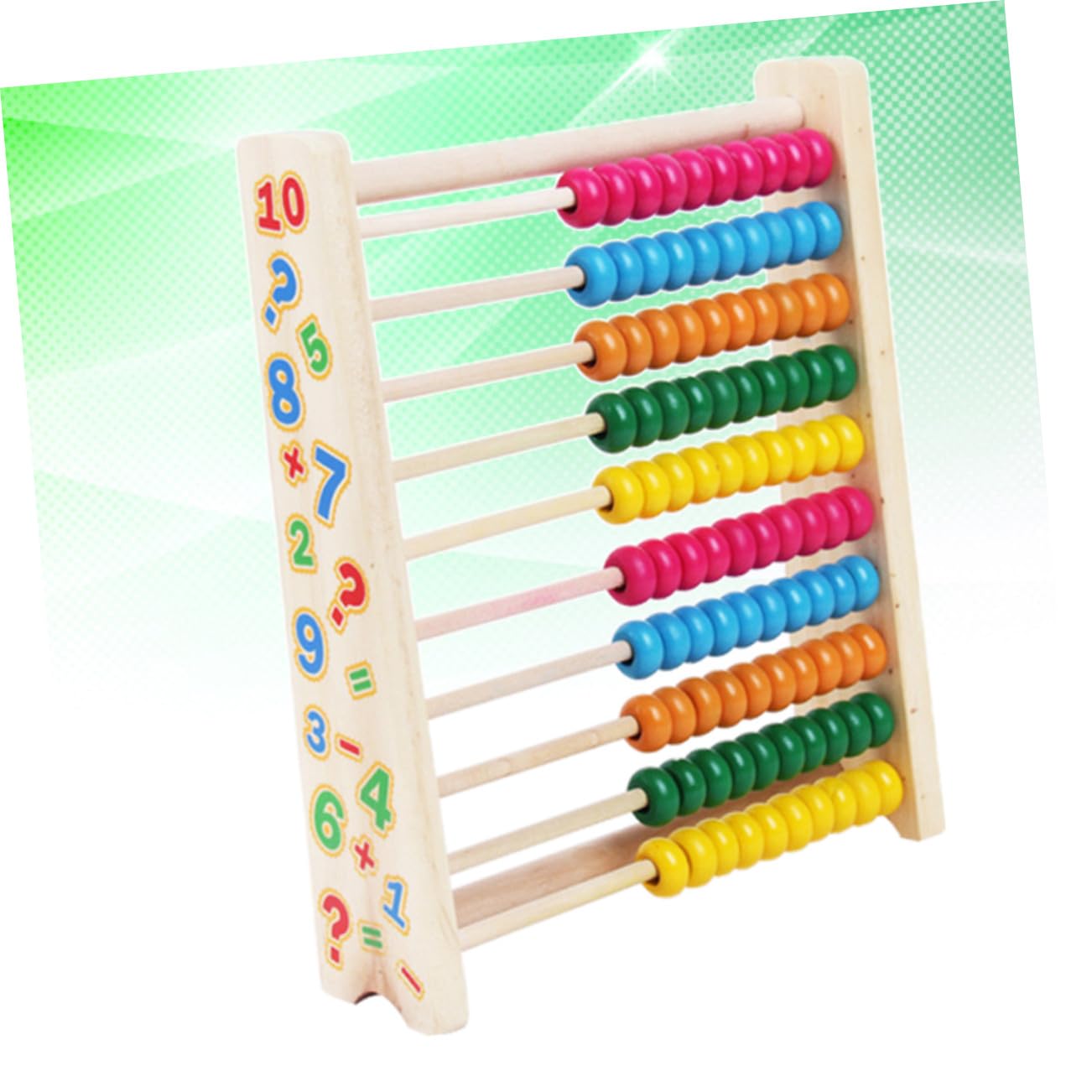 Mikinona Stalls Abaco in Legno per Giocattolo Educativo per Calcolo e Sviluppo Intellettivo Telaio di Calcolo Sicuro e Lisciato per Anni Regalo Didattico per Ragazzi e Colore Casuale