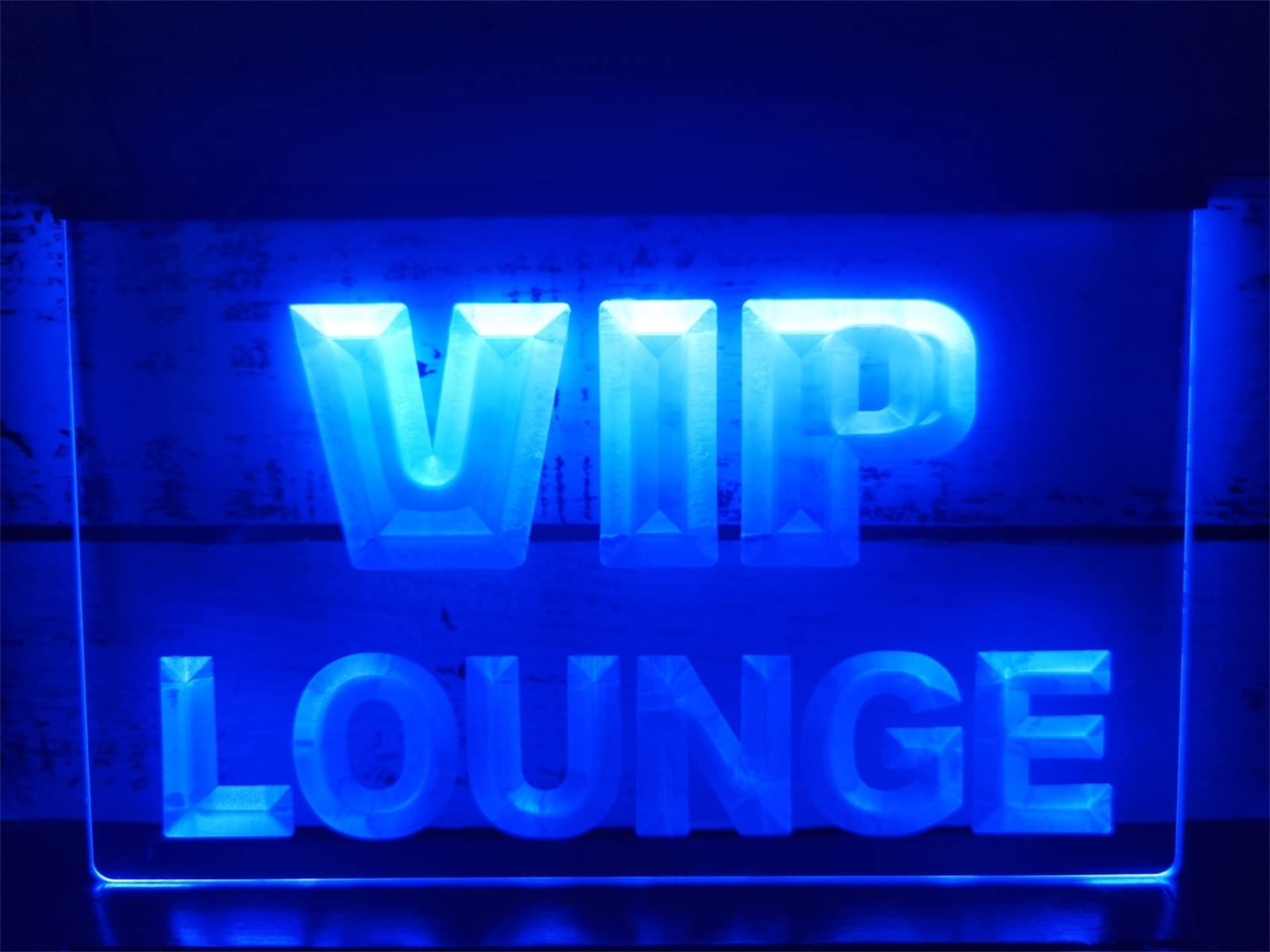 Niestandardowe słowa VIP Lounge LED neon, wyświetlacz USB ściemniający neony do podświetlanych lampek nocnych do dekoracji ścian,Rgb,40x30cm