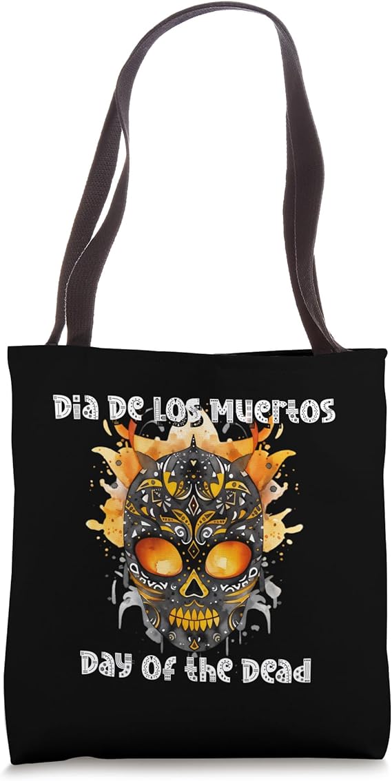Dia De Los Muertos Sugar Skull Flowers Day of the Dead Tote Bag