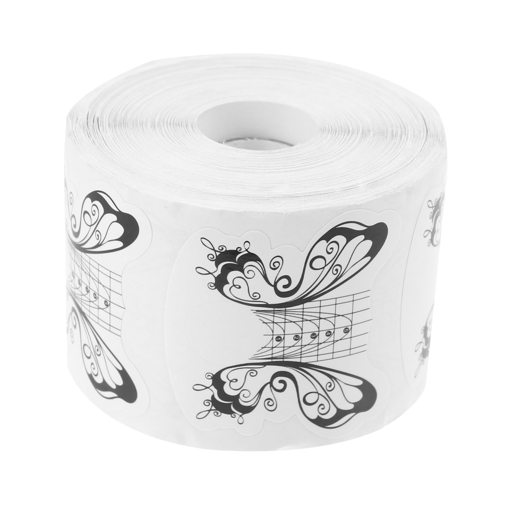 Happyyami Rollo de Papel en Color de 500 Pegatinas Autoadhesivas en Color, Herramienta Plegable para Manicura DIY para Extensiones de Uñas en Salón de Uñas