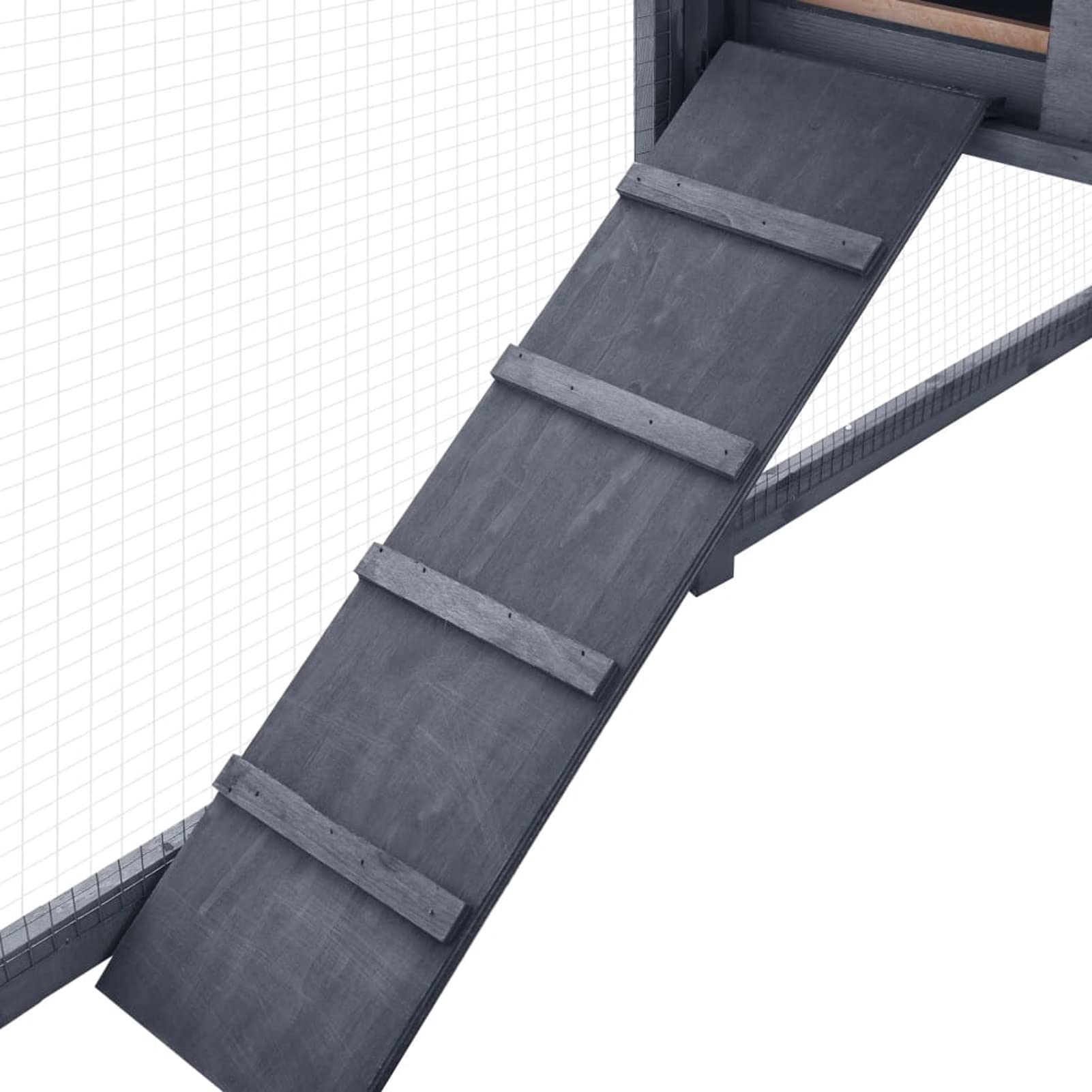 ShGaxin Jaula conejera de Exterior con Corral, Jaula Cobaya, Jaulas para Conejos, Jaula Hamster, Casa Conejo, Casita Conejo, Conejo, Madera Abeto Gris Blanco