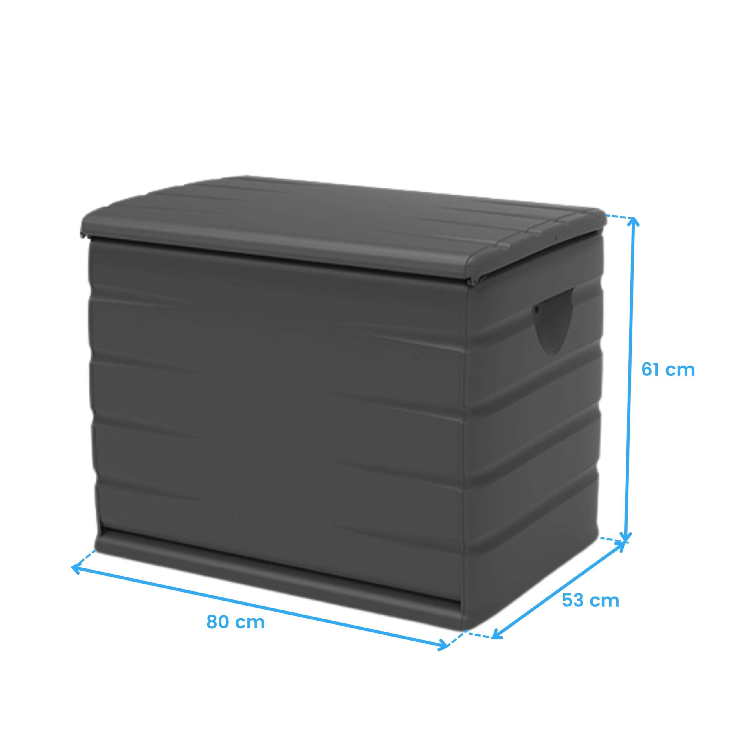 Coffre de rangement pour jardin 260 L résine Noir 80 x 61 x 53 cm