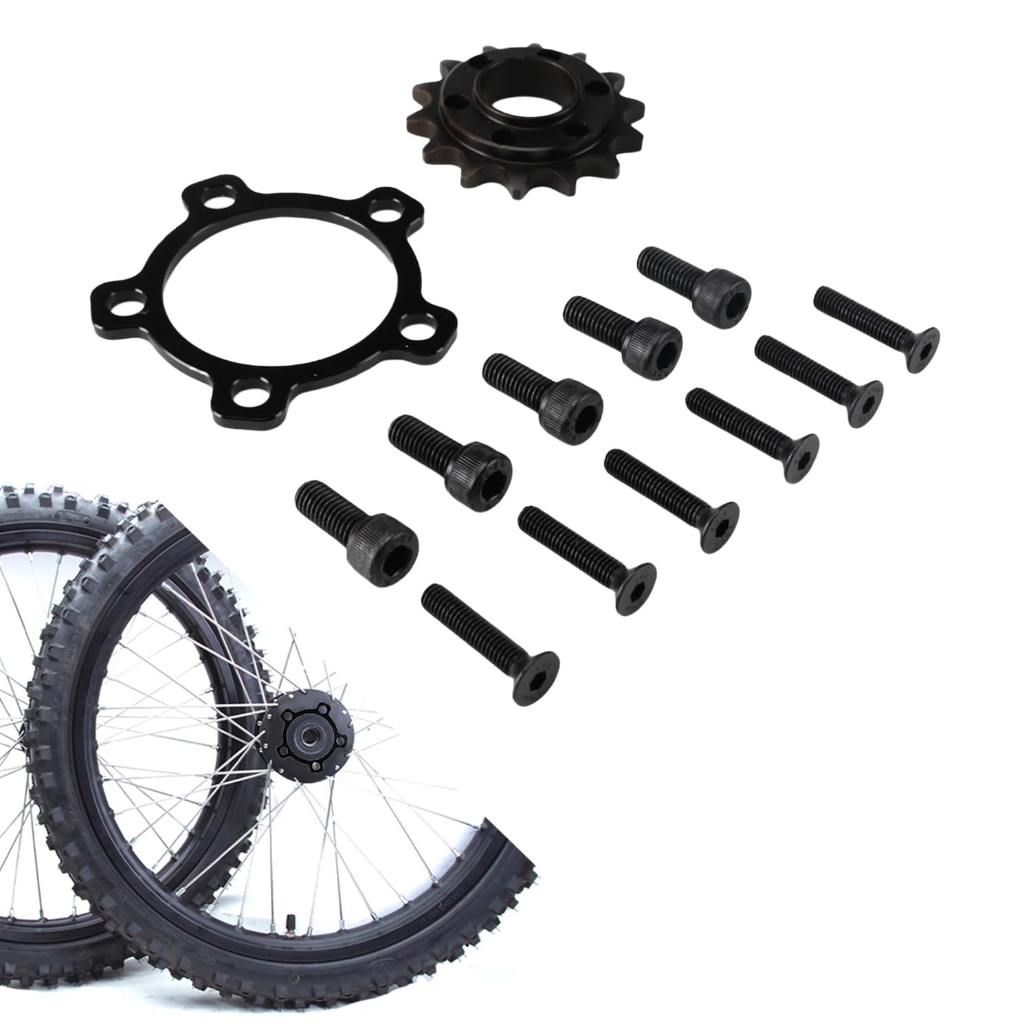 Kit de ensanchamiento de rueda trasera de motocicleta, neumáticos traseros ensanchados para moto eléctrica Sur-Ron Surron Sur ron X/S, X160/X260