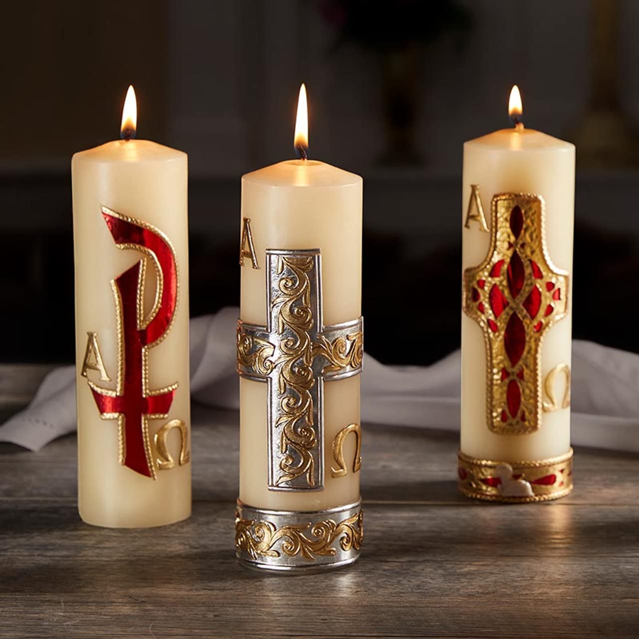 Trinity Church Supply Family Prayer Candle Tree of Life Dripless Clean Burning Smokeless Dinner Candles, 2-1/2 Inch x 8 Inch, Pack of 2