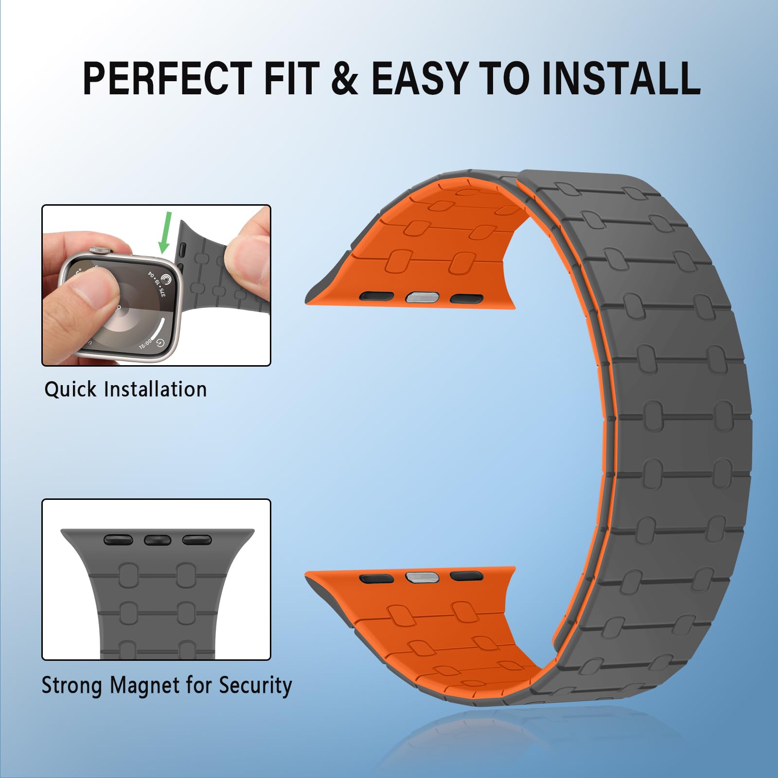 ZZDZZ Compatible with Apple Watch Straps 49mm 46mm 45mm 44mm 42mm 41mm 40mm 38mm - Image 4