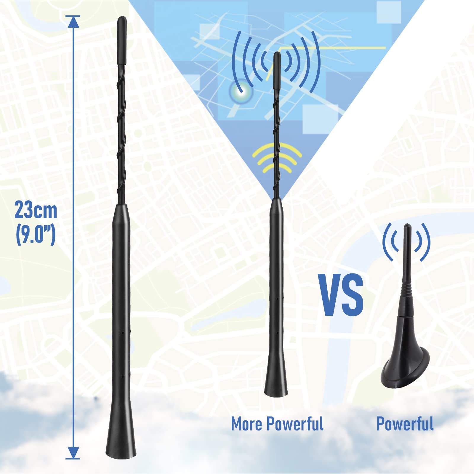 Antenne De Voiture Universelle,Antenne Complète De Voiture UUniverselle