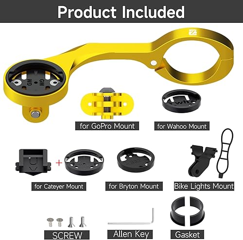 Miniatura 4 de Soporte frontal para computadora de ciclismo, soporte para computadora GPS para bicicleta, soporte integrado para manubrio de bicicleta para Garmin,